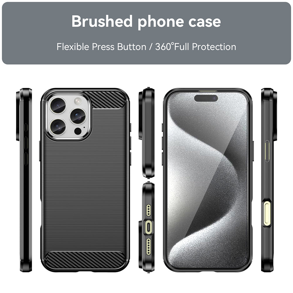 Custodia per Apple iPhone 16 Pro Max, Techsuit, Carbonio, Nera