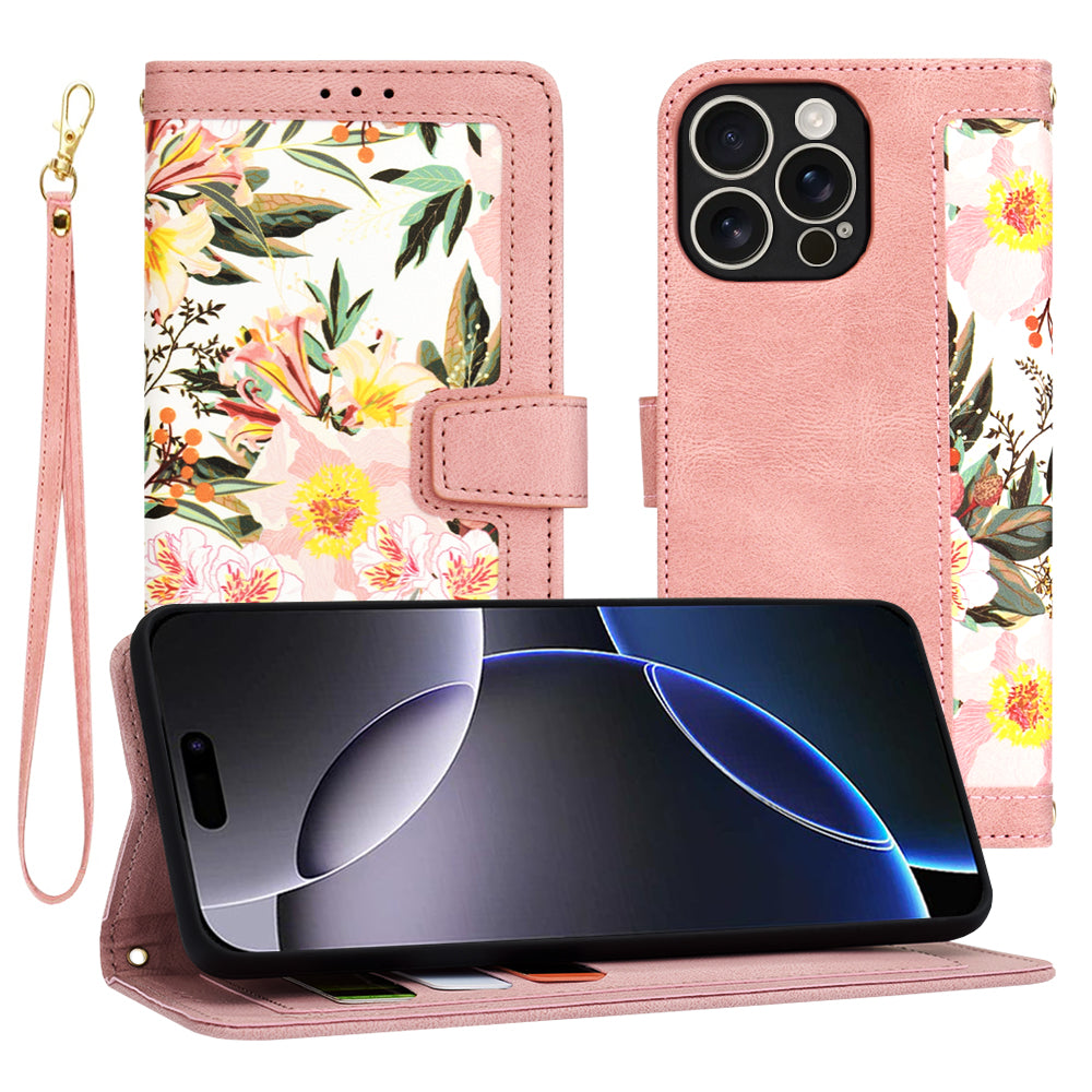 Custodia per Apple iPhone 16 Pro Max, Techsuit, FlipCraft, Rosa