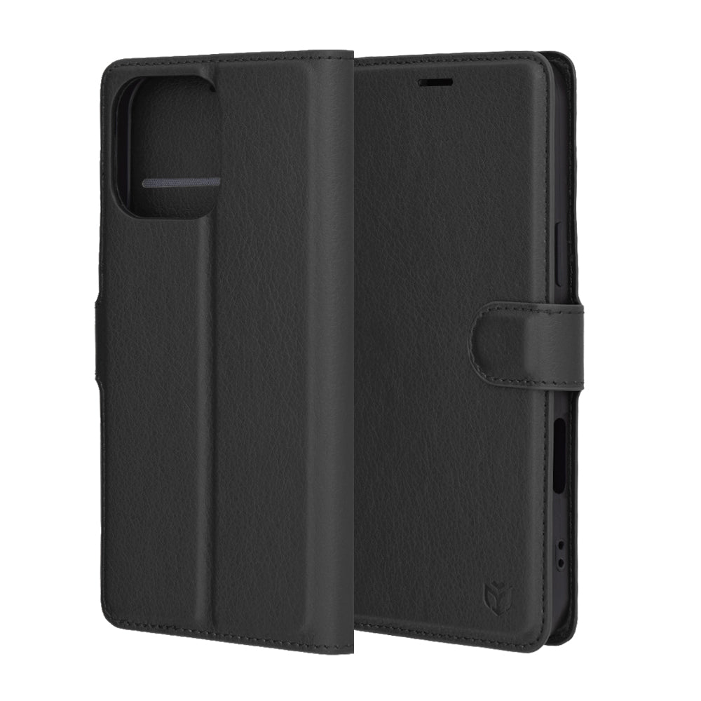 Custodia per Apple iPhone 16 Pro Max, Techsuit, Leather Folio, Nera