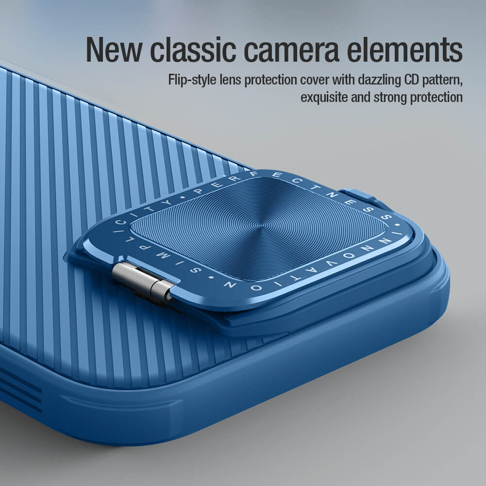 Custodia per Apple iPhone 16 Pro, Nillkin, CamShield Prop, Blu
