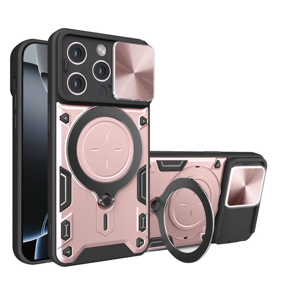 Custodia per Apple iPhone 16 Pro, Techsuit, CamGuard Pro, Rosa Dorato