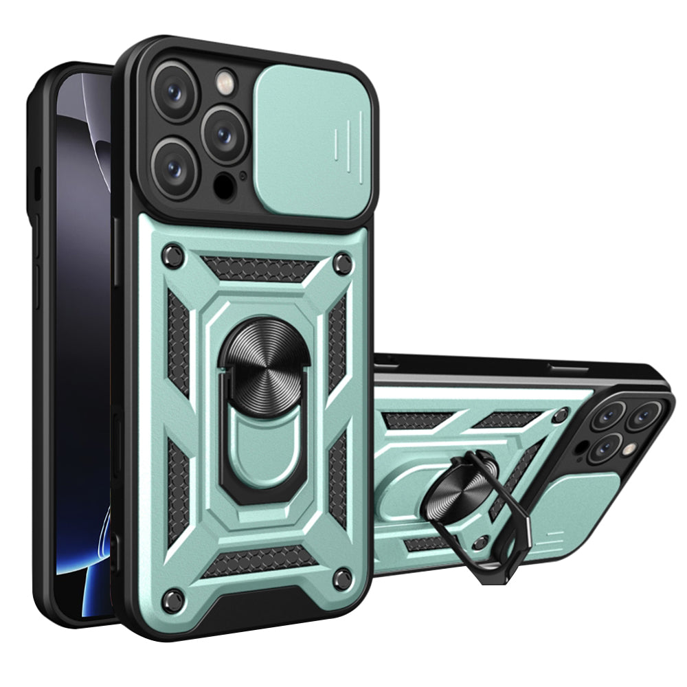 Custodia per Apple iPhone 16 Pro, Techsuit, CamShield, Verde