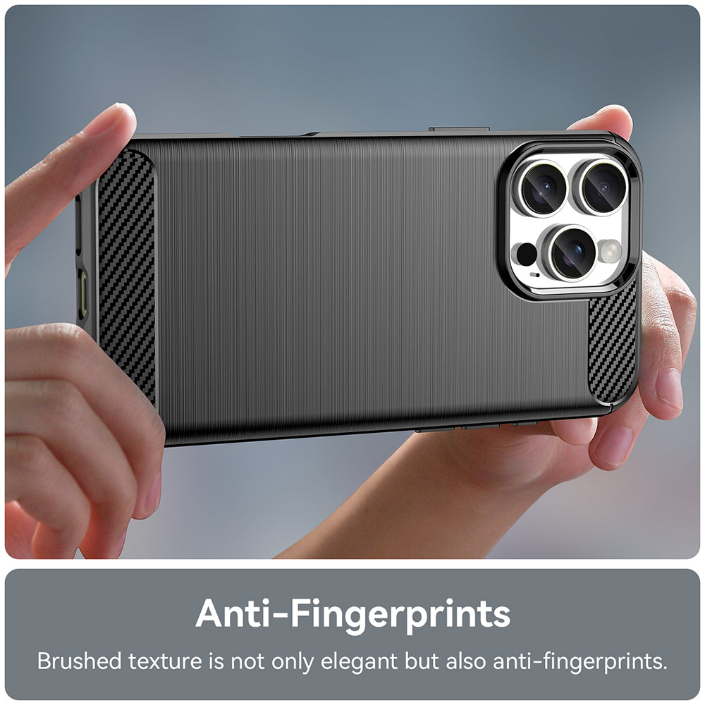 Custodia per Apple iPhone 16 Pro, Techsuit, Carbonio, Nera