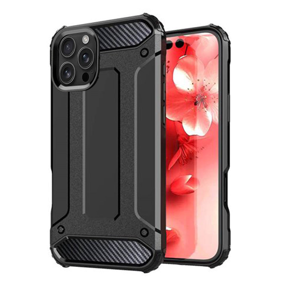 Custodia per Apple iPhone 16 Pro, Techsuit, Hybrid Armor, Nera