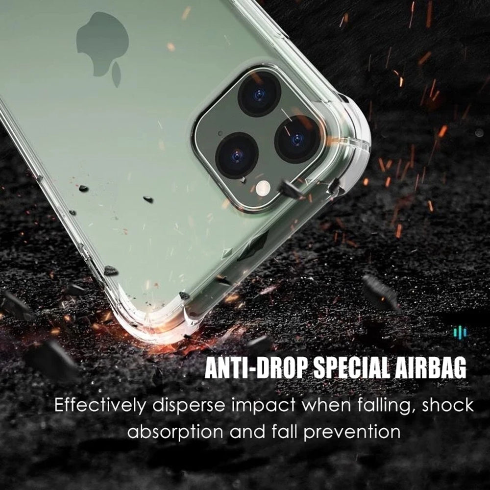Custodia per Apple iPhone 16 Pro, Techsuit, Shockproof Clear (Foro Grande per Obiettivo), Trasparente