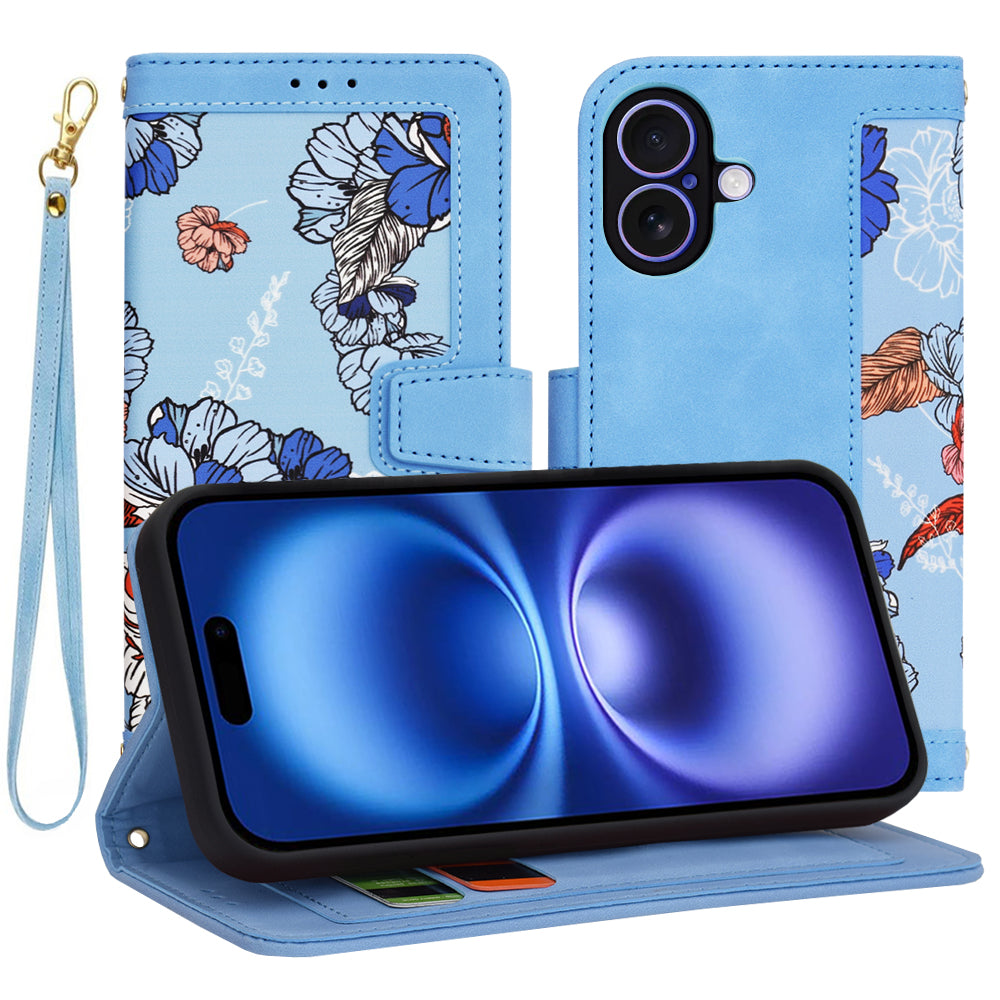 Custodia per Apple iPhone 16, Techsuit, FlipCraft, Blu