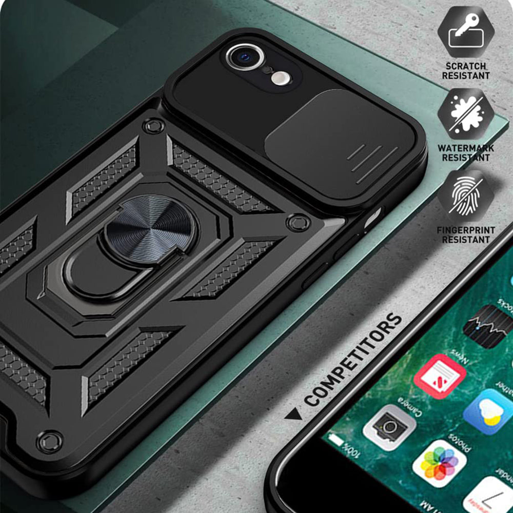 Custodia per Apple iPhone 17e / 16e, Techsuit, CamShield, Nera