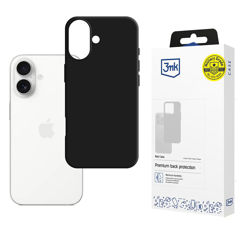 Custodia per Apple iPhone 17, 3MK, Matt, Nera