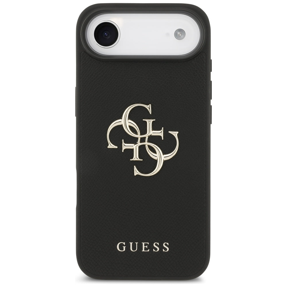 Custodia per Apple iPhone 17 Air, Guess, 4G Grained Big and Classic Logo, Nera