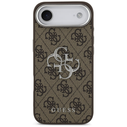 Custodia per Apple iPhone 17 Air, Guess, Big 4G Logo Classic, Marrone Argentato