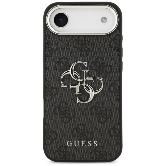 Custodia per Apple iPhone 17 Air, Guess, Big 4G Logo Classic, Nera Argentata