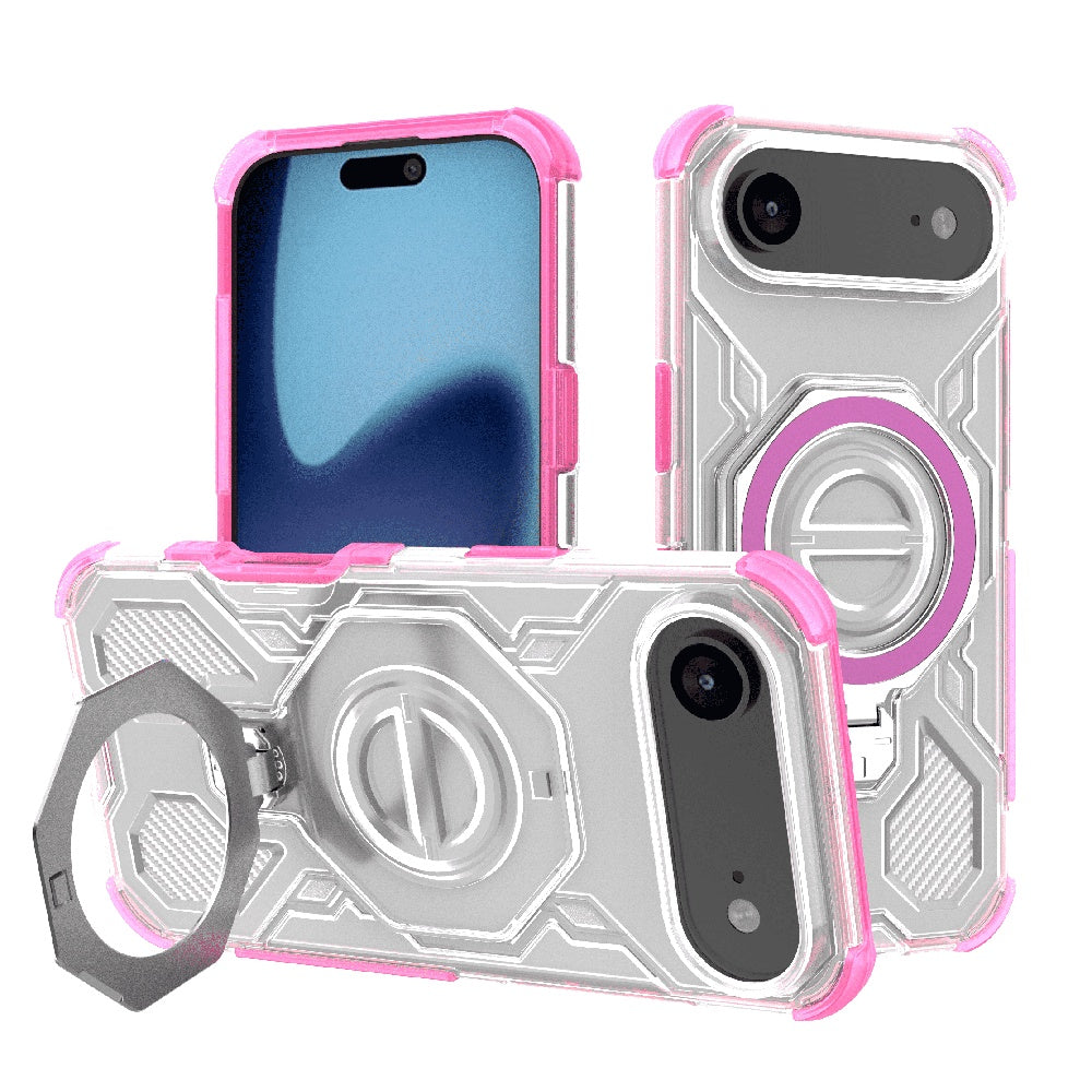 Custodia per Apple iPhone 17 Air, Techsuit, Carbon Shield Pro, Rosa