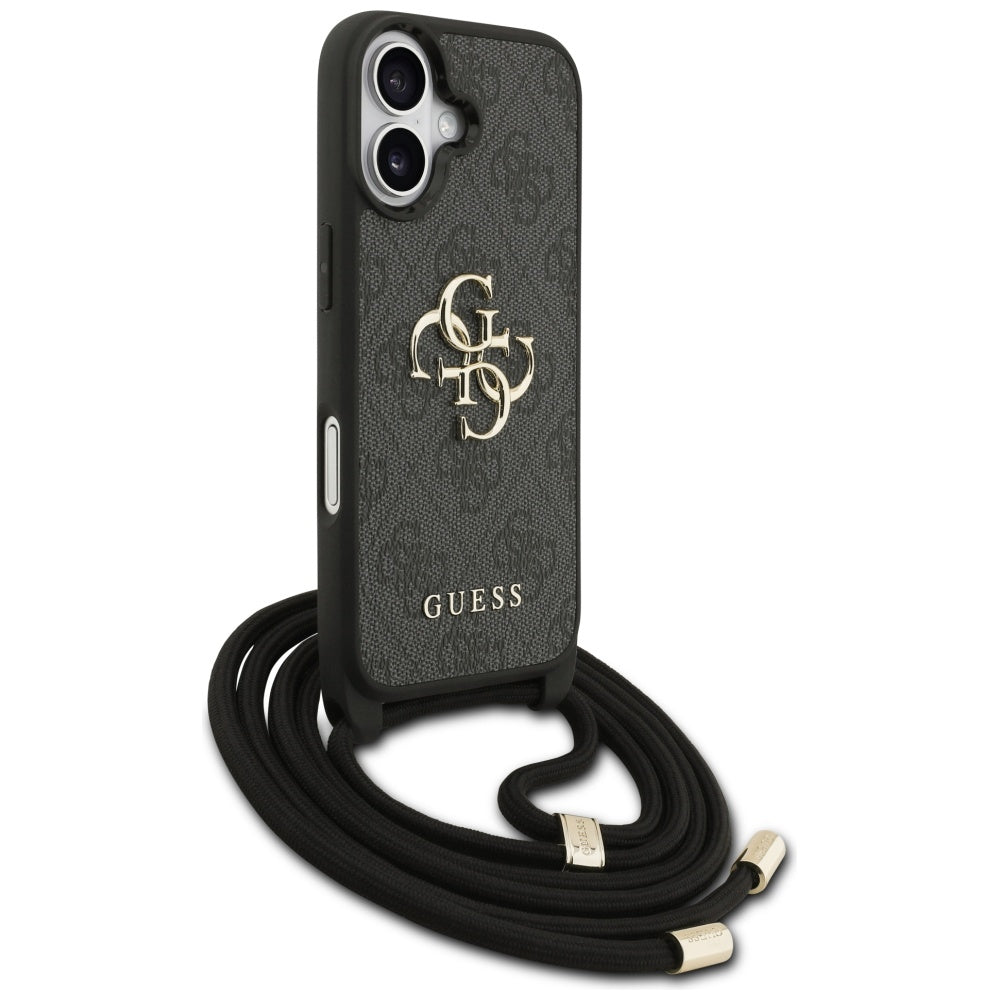 Custodia per Apple iPhone 17, Guess, 4G CBDY Big Logo con Cinturino, Nera
