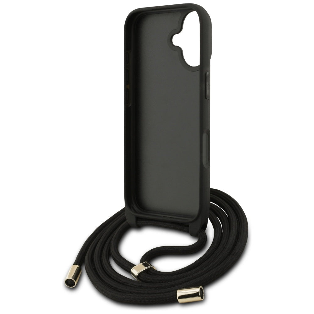 Custodia per Apple iPhone 17, Guess, 4G CBDY Big Logo con Cinturino, Nera