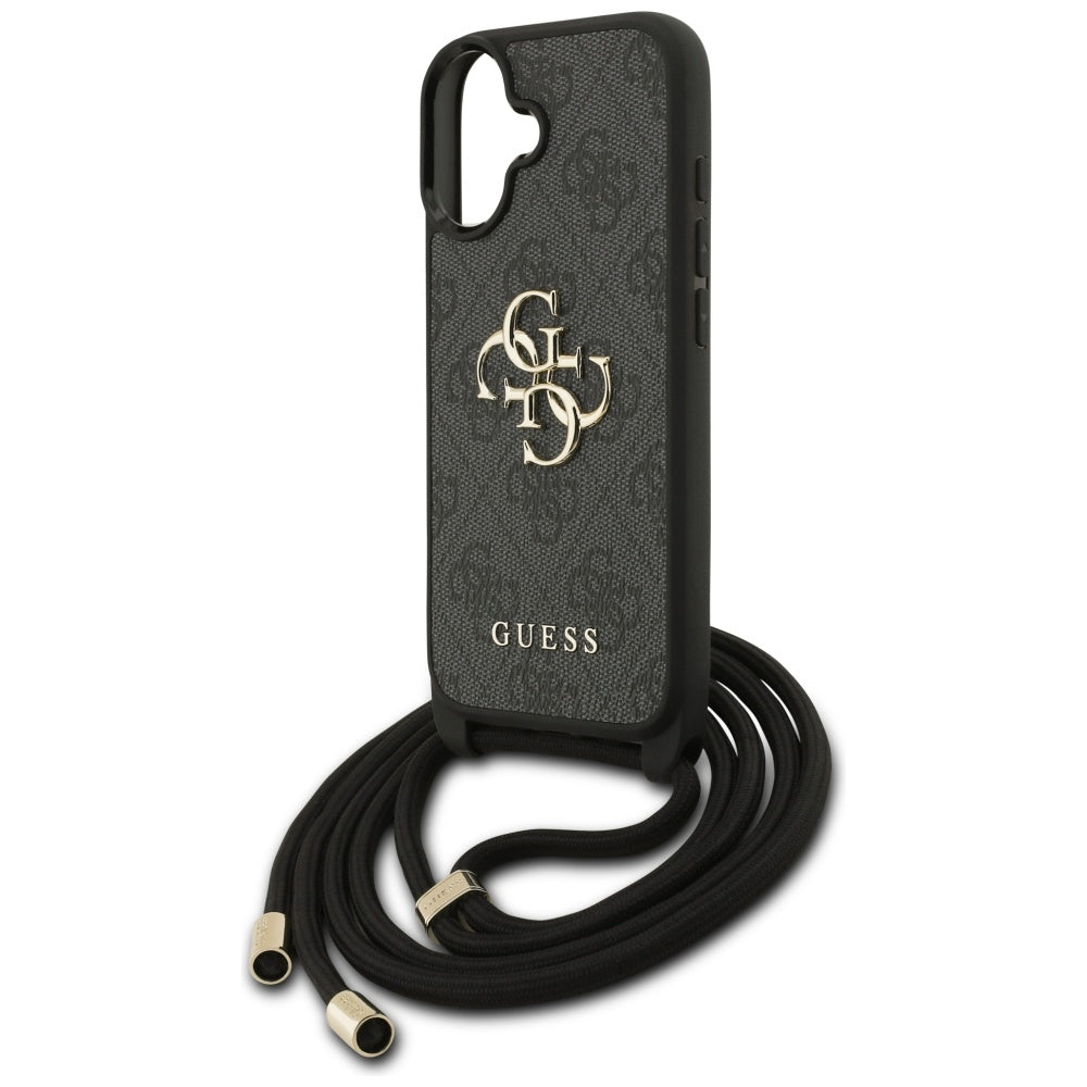 Custodia per Apple iPhone 17, Guess, 4G CBDY Big Logo con Cinturino, Nera