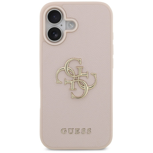 Custodia per Apple iPhone 17, Guess, 4G Grained Big and Classic Logo, Rosa