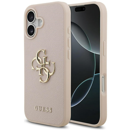 Custodia per Apple iPhone 17, Guess, 4G Grained Big and Classic Logo, Rosa