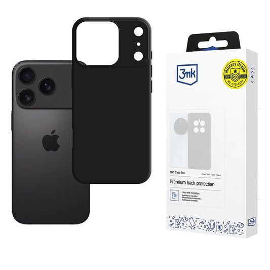 Custodia per Apple iPhone 17 Pro, 3MK, Matt Pro, Nera