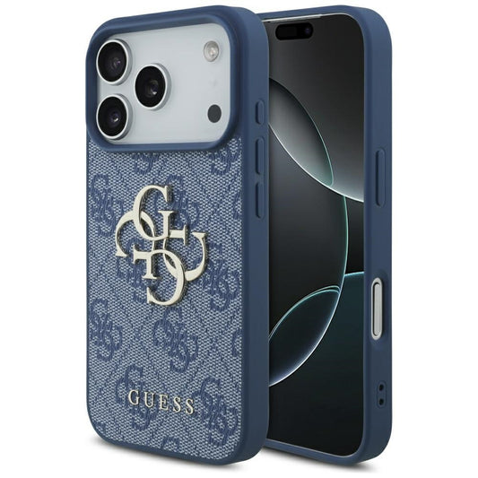 Custodia per Apple iPhone 17 Pro, Guess, 4G Big Logo, Blu