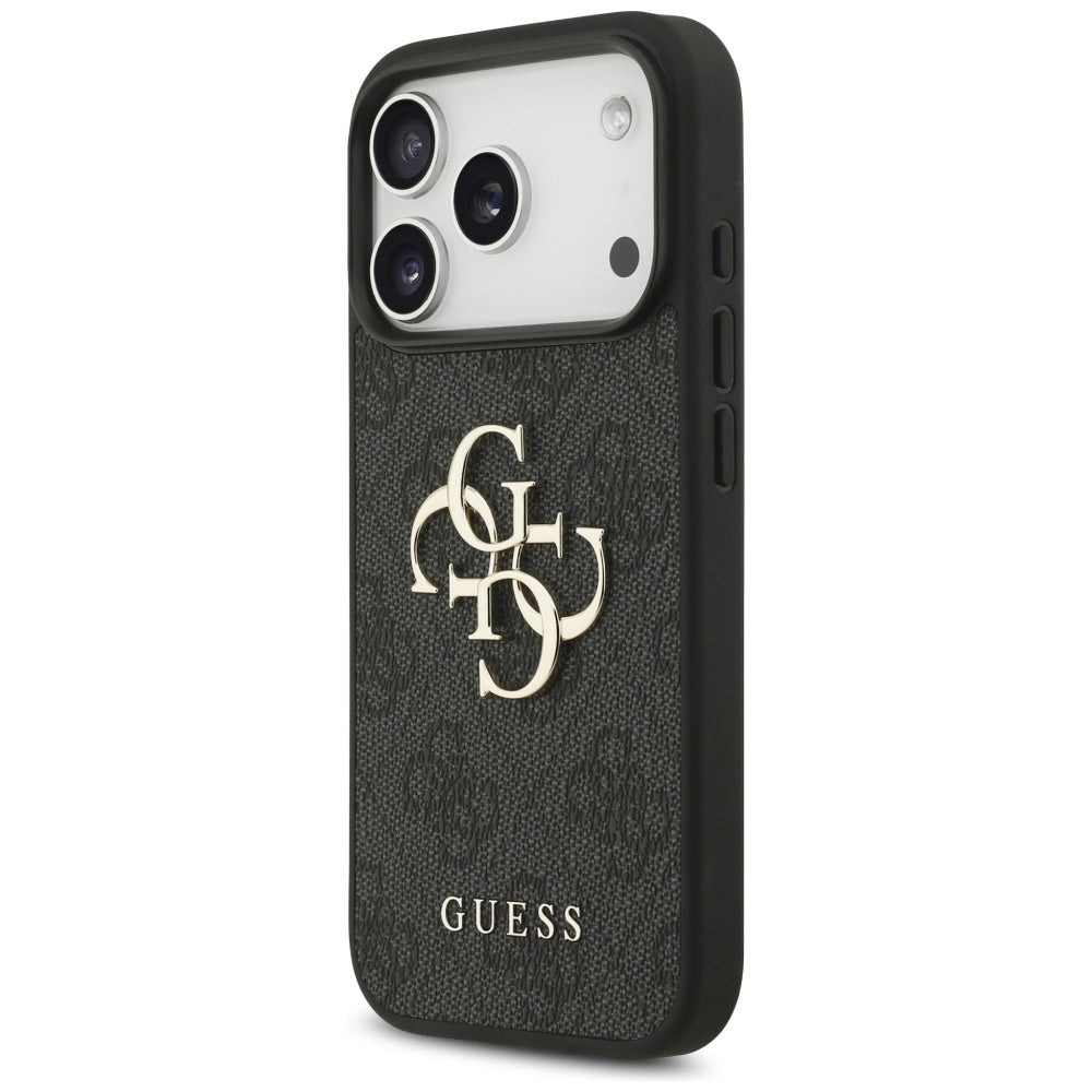 Custodia per Apple iPhone 17 Pro, Guess, 4G Classic Logo con Cinturino, Nera