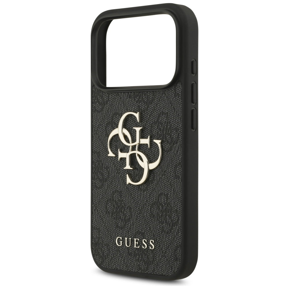 Custodia per Apple iPhone 17 Pro, Guess, 4G Classic Logo con Cinturino, Nera