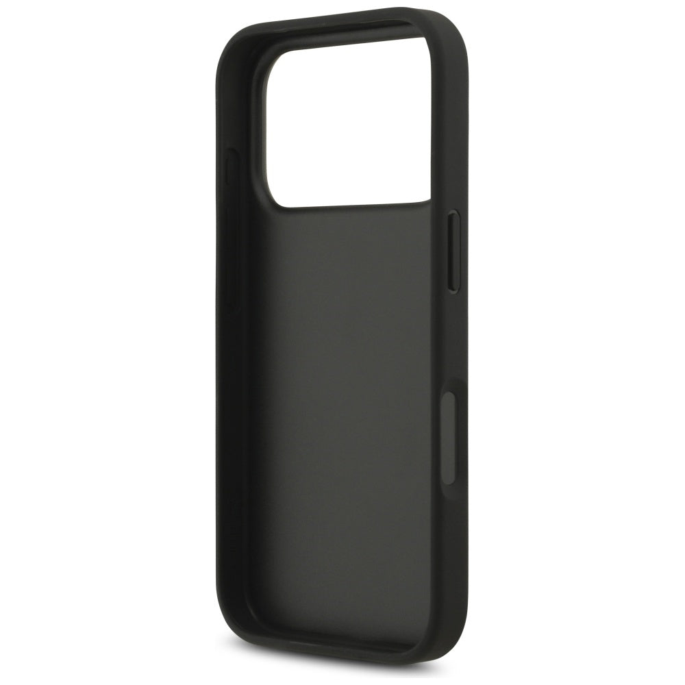 Custodia per Apple iPhone 17 Pro, Guess, 4G Classic Logo con Cinturino, Nera