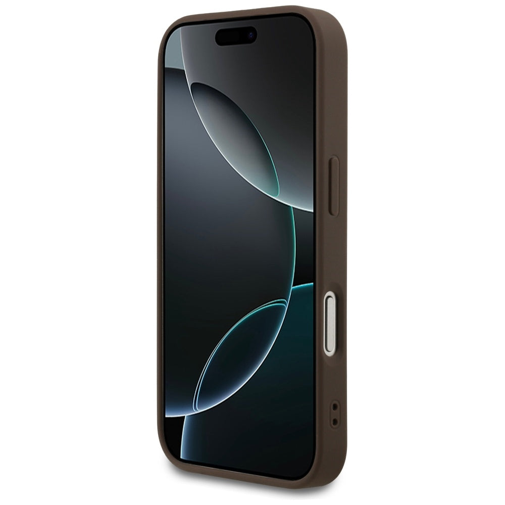 Custodia per Apple iPhone 17 Pro, Guess, 4G Classic, Marrone