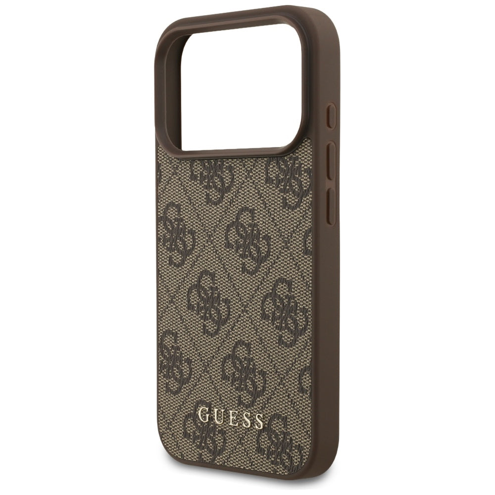 Custodia per Apple iPhone 17 Pro, Guess, 4G Classic, Marrone