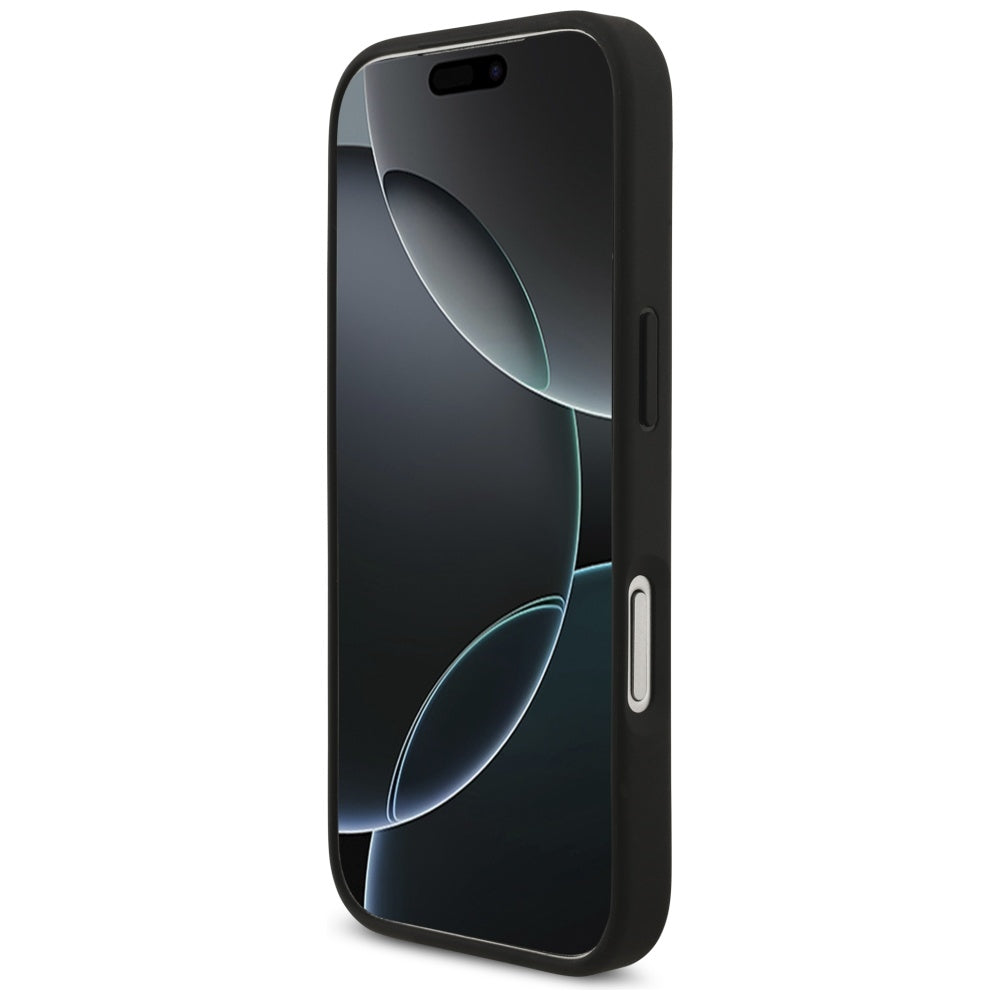 Custodia per Apple iPhone 17 Pro, Guess, 4G Grained Big and Classic Logo, Nera