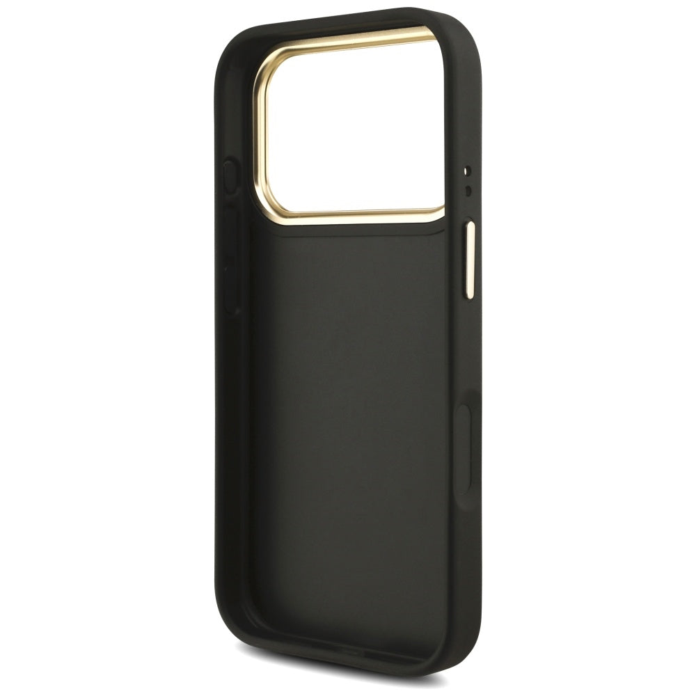 Custodia per Apple iPhone 17 Pro, Guess, Big 4G Classic Logo with Big Strap, Nera