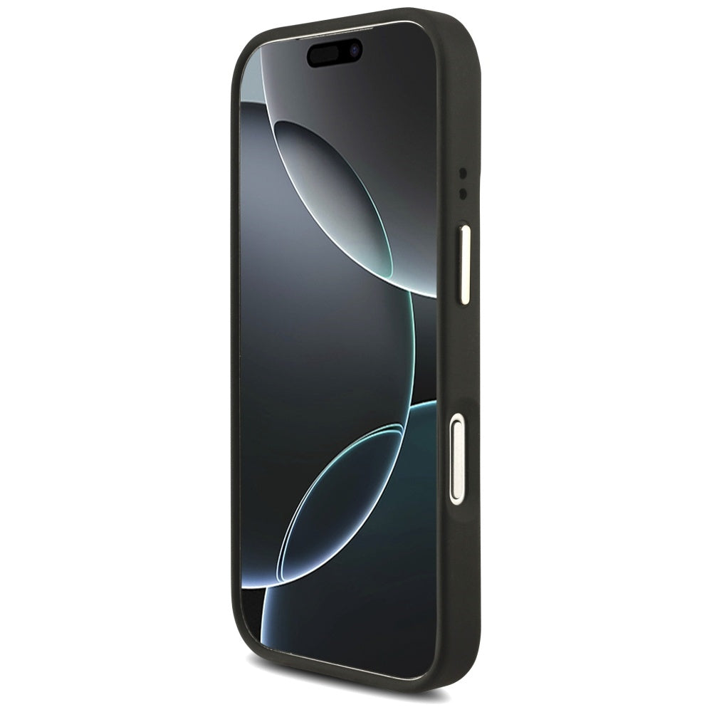 Custodia per Apple iPhone 17 Pro, Guess, Big 4G Classic Logo with Big Strap, Nera