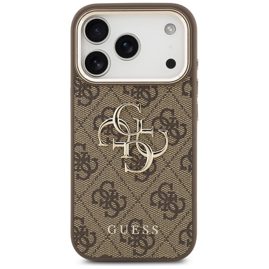 Custodia per Apple iPhone 17 Pro, Guess, Big 4G Logo Classic, Marrone Dorato