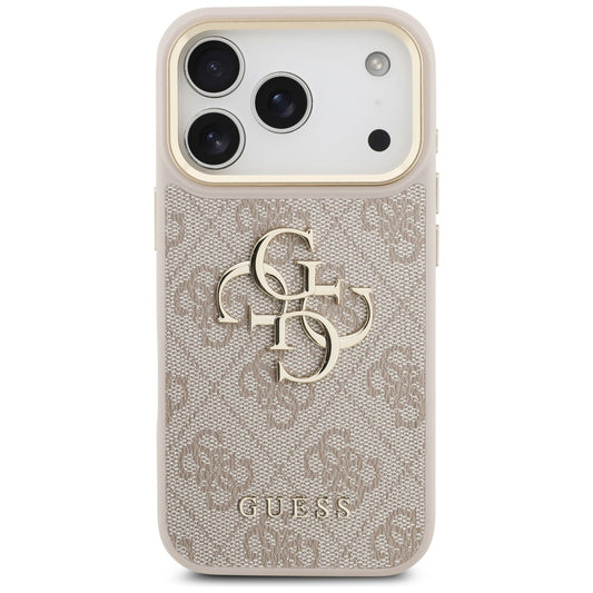 Custodia per Apple iPhone 17 Pro, Guess, Big 4G Logo Classic, Rosa Dorato