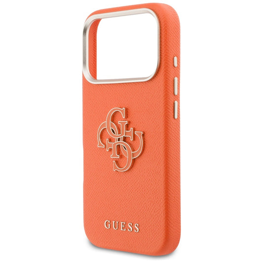 Custodia per Apple iPhone 17 Pro, Guess, Resin Logo, Arancione