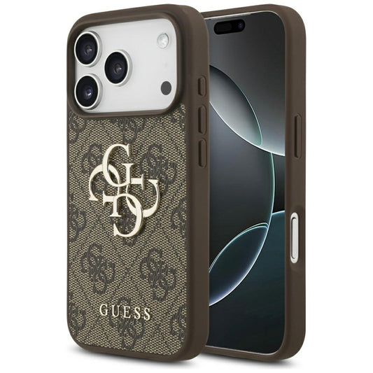 Custodia per Apple iPhone 17 Pro Max, Guess, 4G Big Logo, Marrone