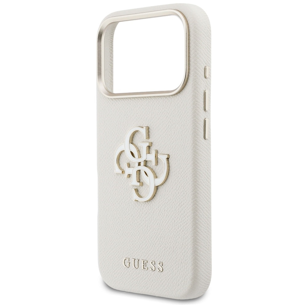 Custodia per Apple iPhone 17 Pro Max, Guess, Resin Logo, Beige