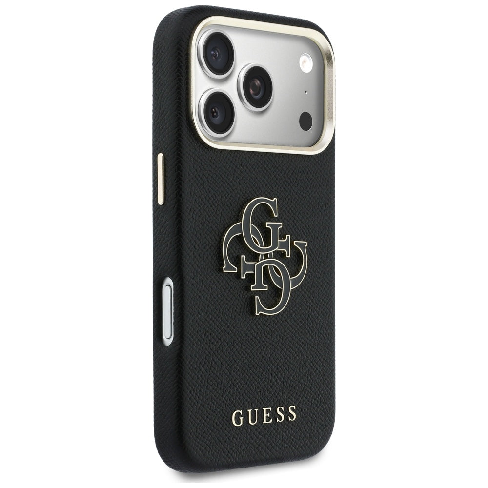 Custodia per Apple iPhone 17 Pro Max, Guess, Resin Logo, Nera