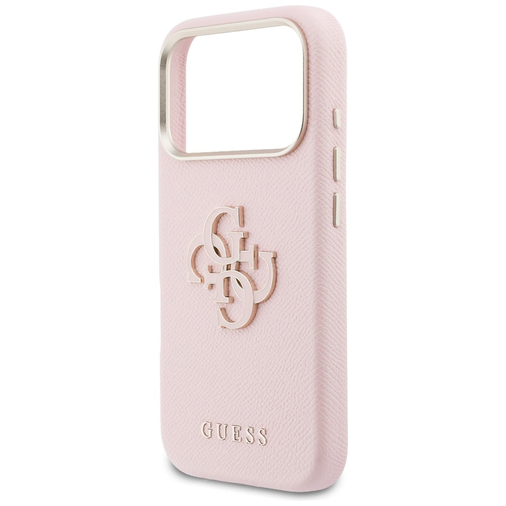 Custodia per Apple iPhone 17 Pro, Guess, Logo in resina, Rosa