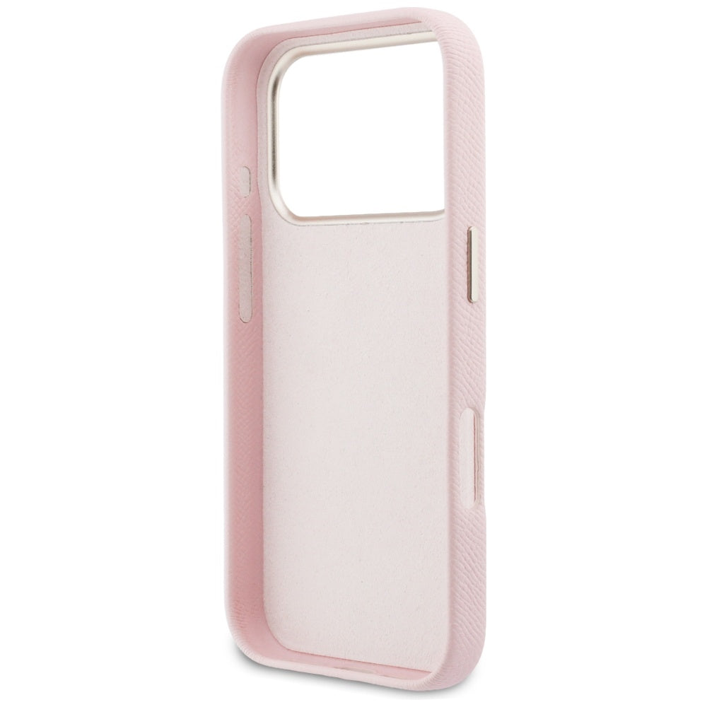 Custodia per Apple iPhone 17 Pro, Guess, Logo in resina, Rosa