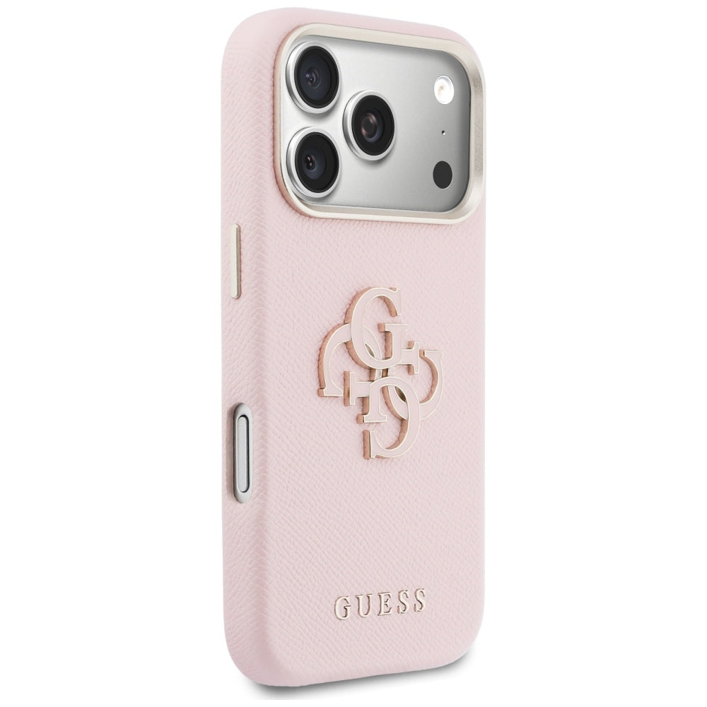 Custodia per Apple iPhone 17 Pro, Guess, Logo in resina, Rosa