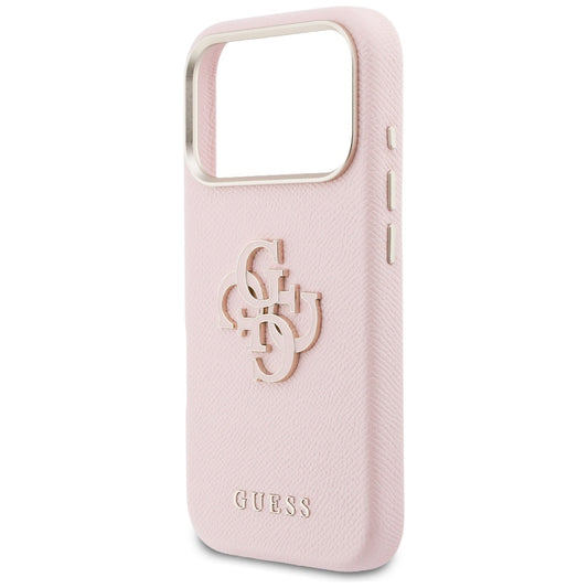 Custodia per Apple iPhone 17 Pro Max, Guess, Resin Logo, Rosa