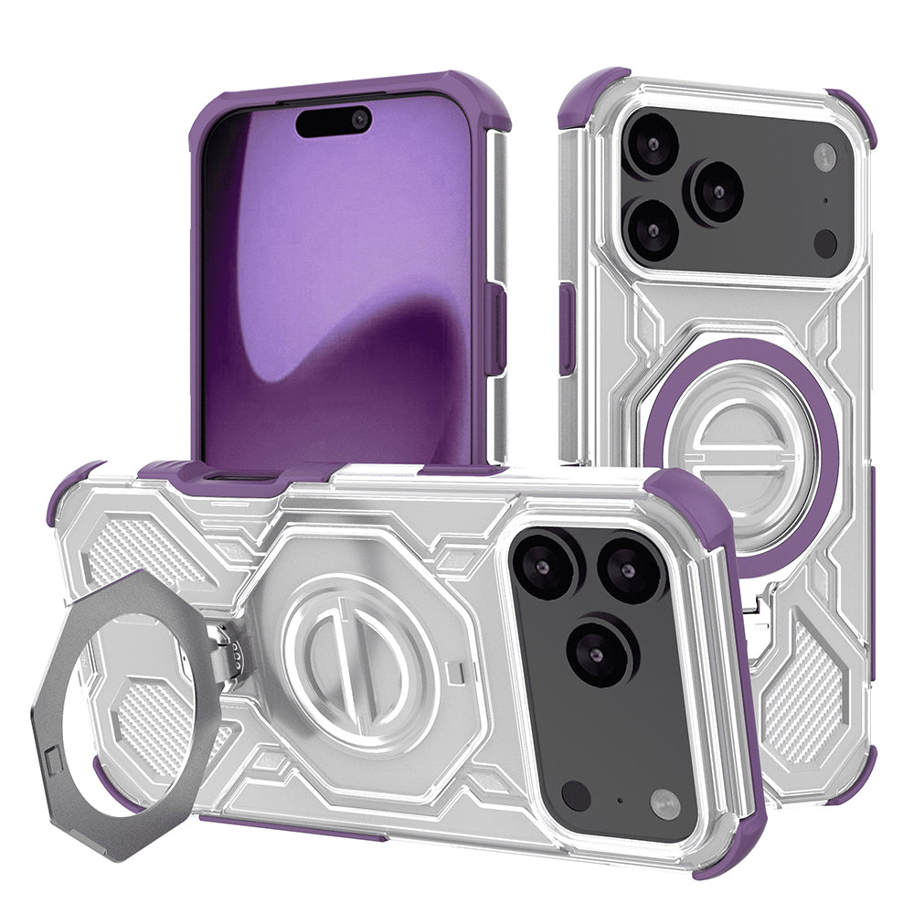 Custodia per Apple iPhone 17 Pro Max, Techsuit, Carbon Shield Pro, Viola