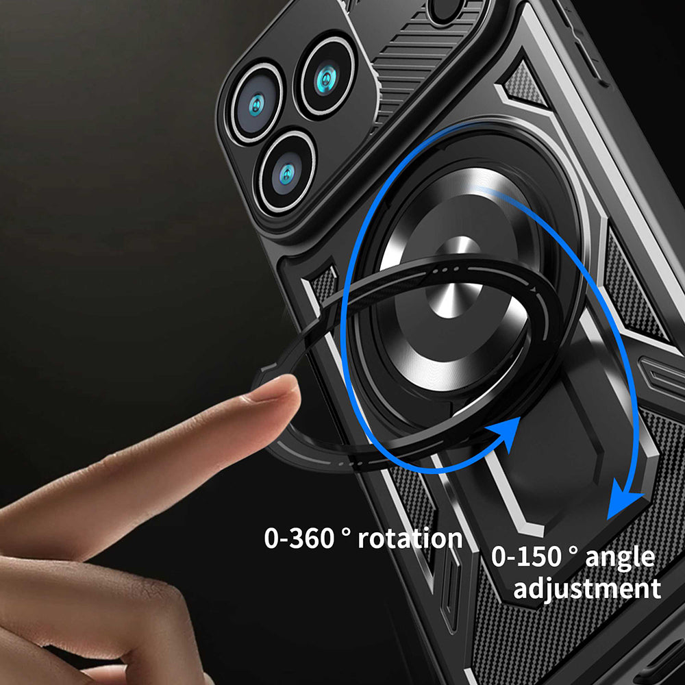 Custodia per Apple iPhone 17 Pro Max, Techsuit, RuggedCam, Grigio