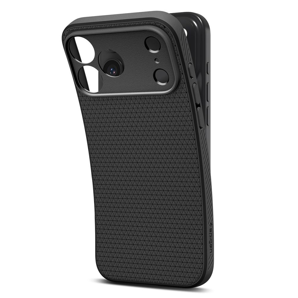 Custodia per Apple iPhone 17 Pro, Spigen, Liquid Air, Nero Opaco ACS10331