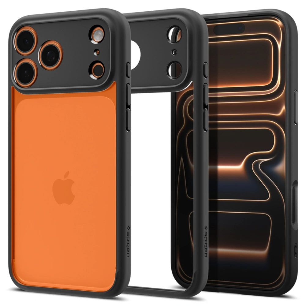 Custodia per Apple iPhone 17 Pro, Spigen, Ultra Hybrid, Nero Opaco ACS10343