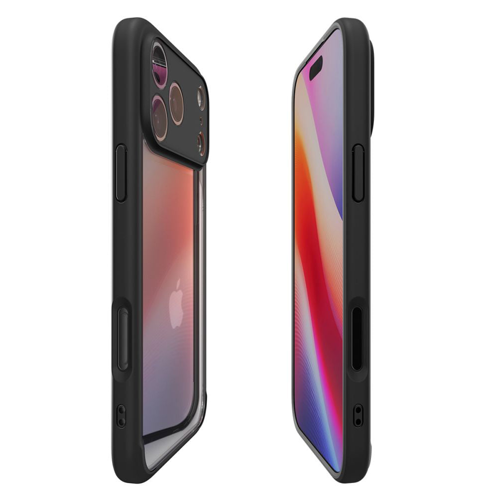 Custodia per Apple iPhone 17 Pro, Spigen, Ultra Hybrid, Nero Opaco ACS10343