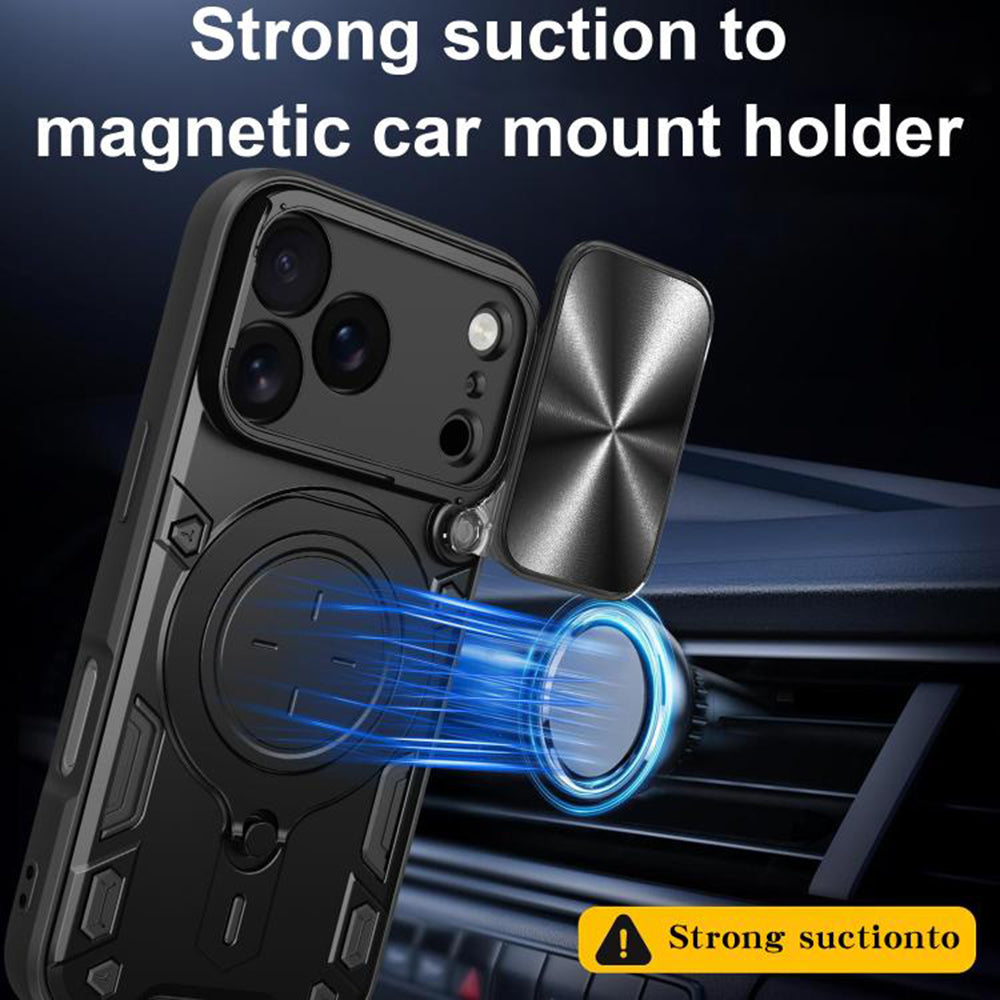 Custodia per Apple iPhone 17 Pro, Techsuit, CamGuard Pro, Nera