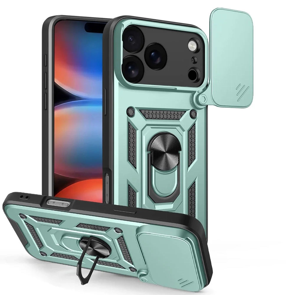 Custodia per Apple iPhone 17 Pro, Techsuit, CamShield, Verde