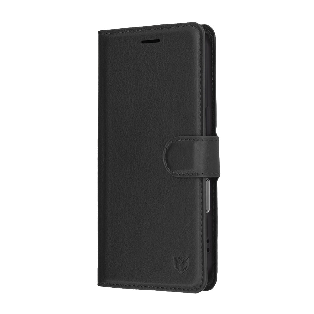 Custodia per Apple iPhone 17 Pro, Techsuit, Leather Folio, Nera