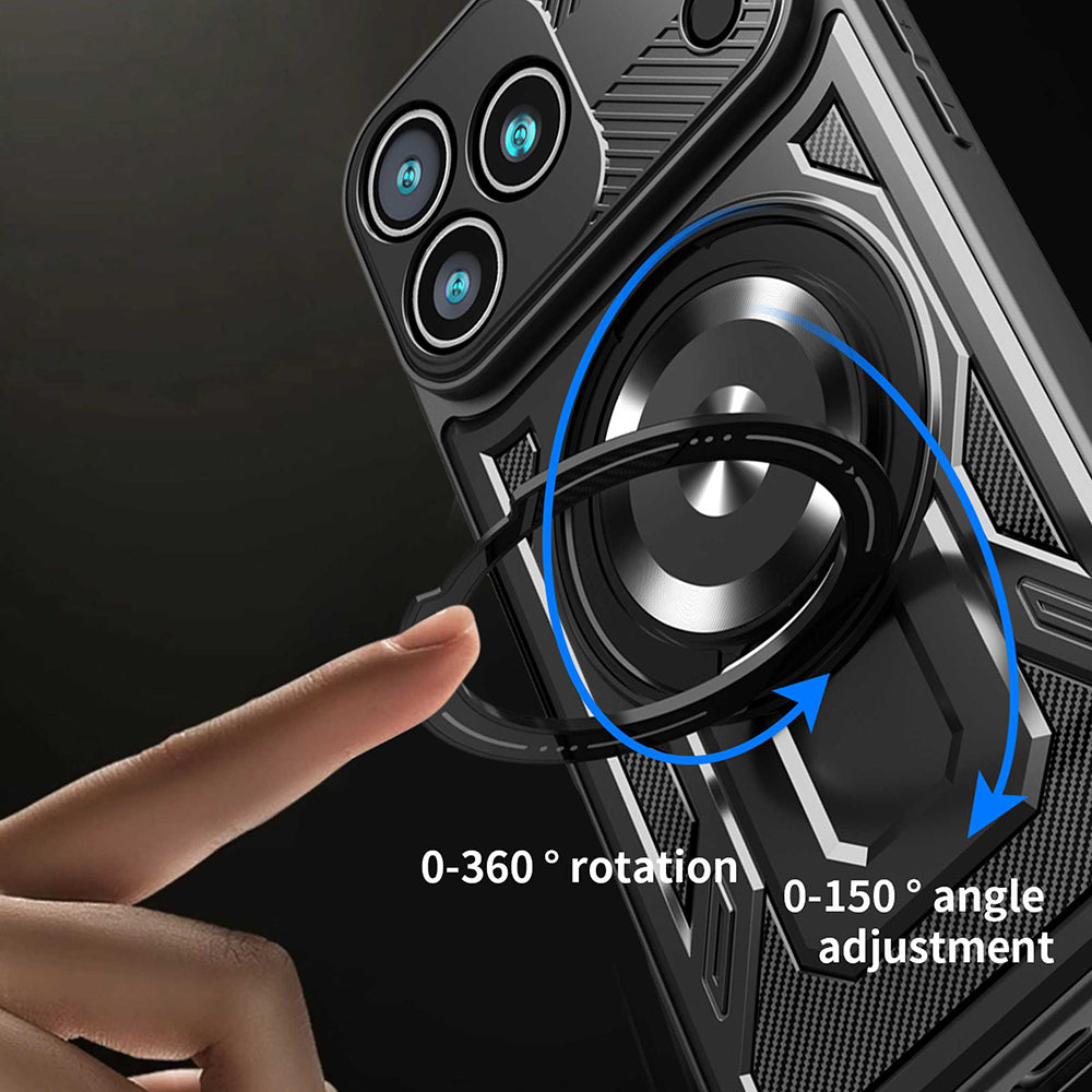 Custodia per Apple iPhone 17 Pro, Techsuit, RuggedCam, Grigio